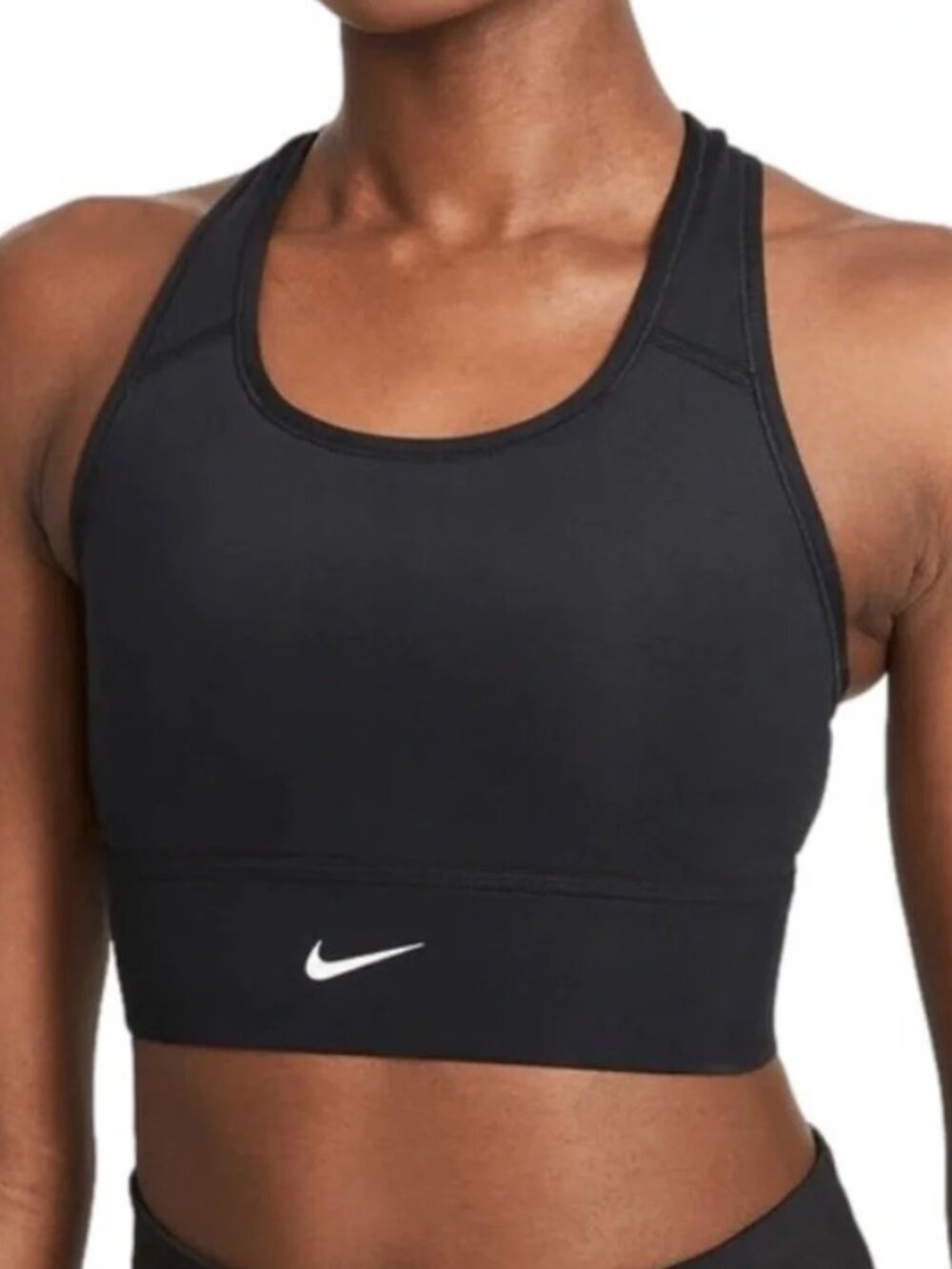 Nike Women's Longline Sports Bra, Black, Size Small